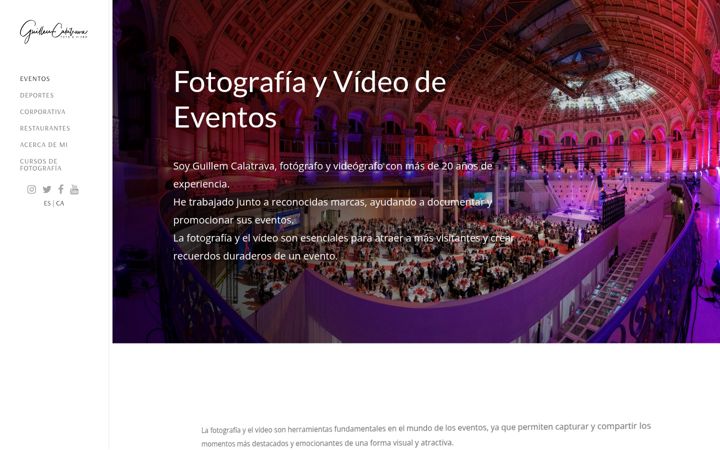 Screenshot of guillemcalatrava.com