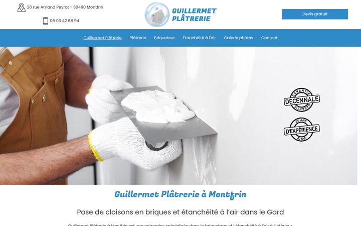 Screenshot of guillermet-platrier.fr