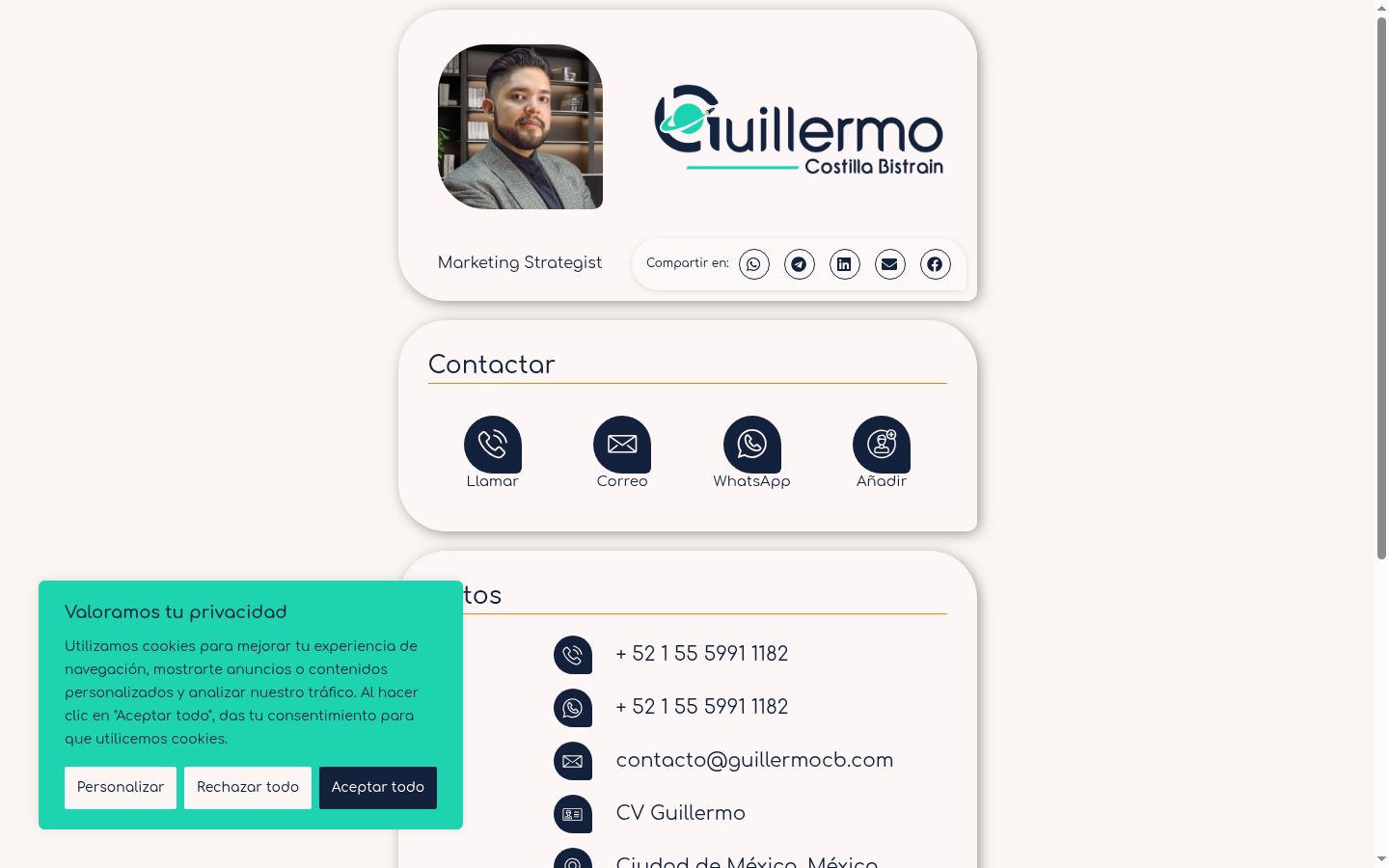 Screenshot del banner di consenso mostrato prima di qualsiasi interazione