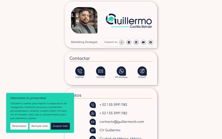 Screenshot of guillermocb.com