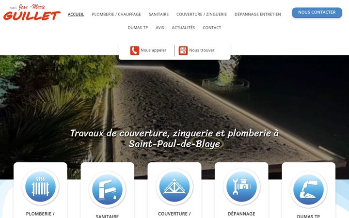 Screenshot of guillet-chauffage-plomberie-blaye.fr