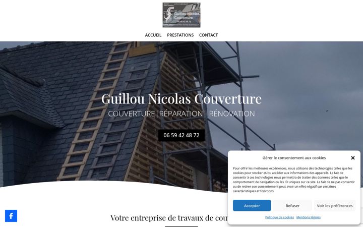 Screenshot of guilloucouverture.fr
