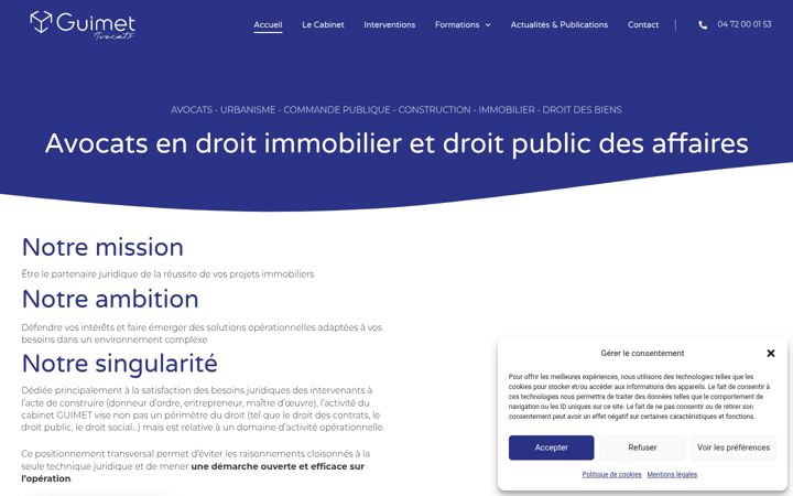 Screenshot of guimet-avocats.com
