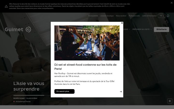Screenshot of guimet.fr