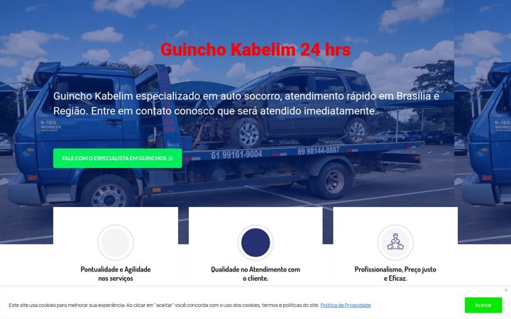 Screenshot of guinchokabelim.com.br