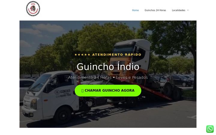 Screenshot of guinchosindionabrasilandia.com.br