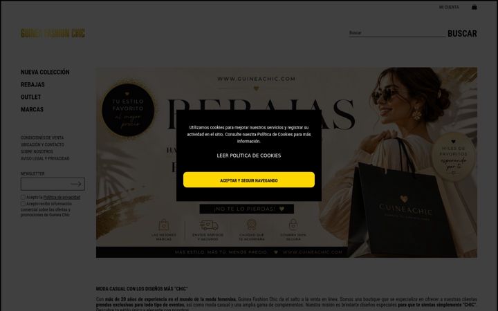 Screenshot of guineachic.com