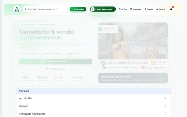 Screenshot of guineezone.com