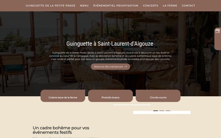 Screenshot of guinguette-de-la-petite-prade.fr