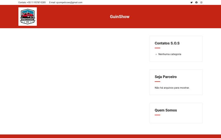 Screenshot of guinshow.com.br