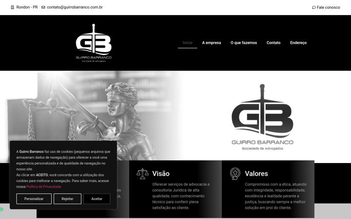 Screenshot of guirrobarranco.com.br