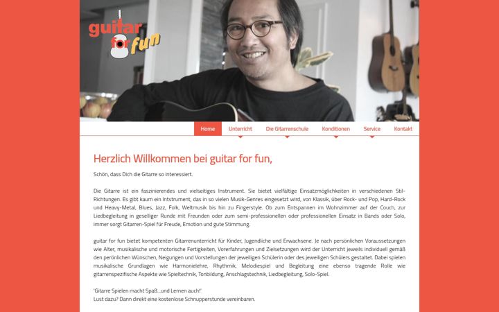 Screenshot of guitar-for-fun.de
