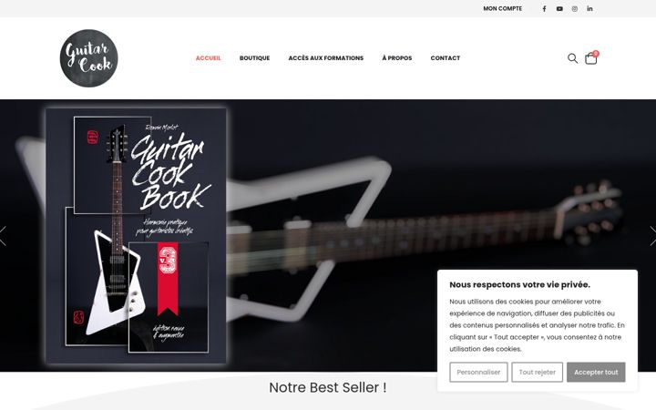 Screenshot of guitarcook.com
