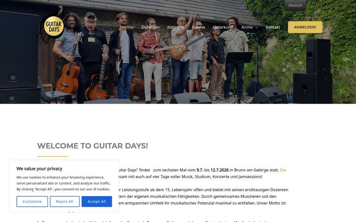 Screenshot of guitardays.net
