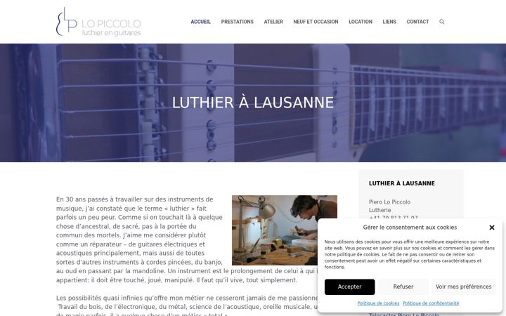 Screenshot of guitare-lausanne.ch