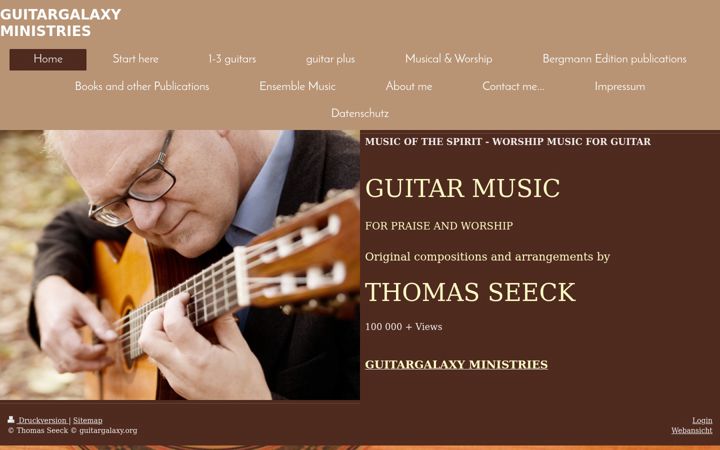 Screenshot of guitargalaxy.org