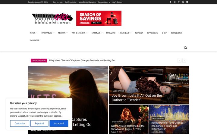 Screenshot of guitargirlmag.com