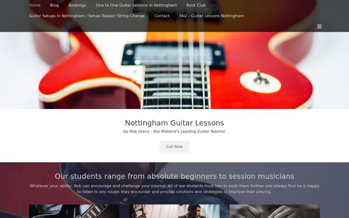 Screenshot of guitarlessonsnottingham.co.uk