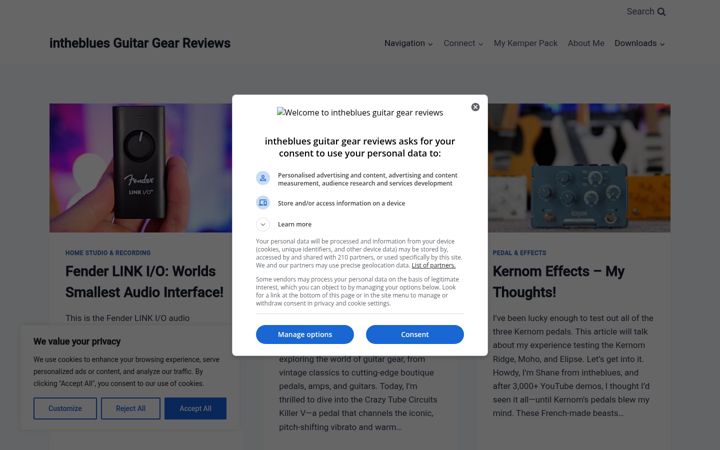 Screenshot of guitarpedaldemos.com