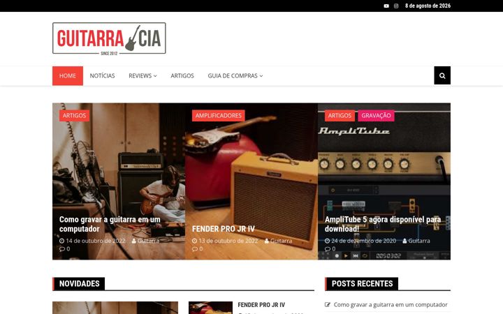 Screenshot of guitarraecia.com.br