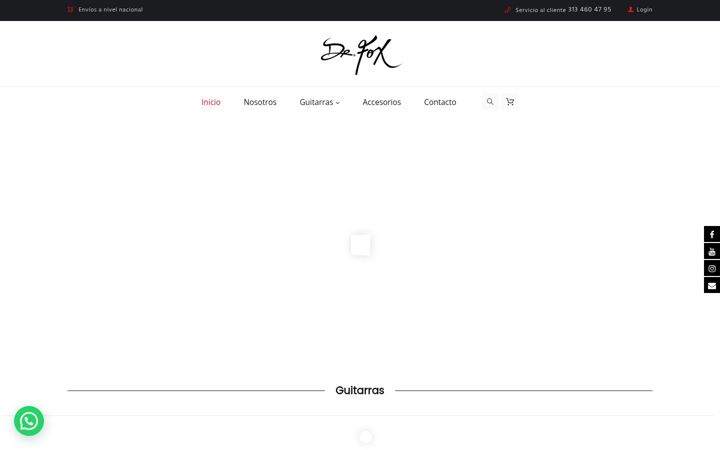 Screenshot of guitarrasdrfox.com