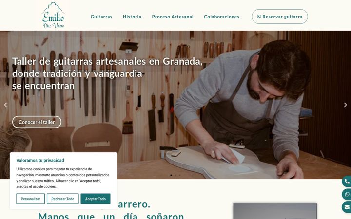 Screenshot of guitarrasemiliodiaz.com