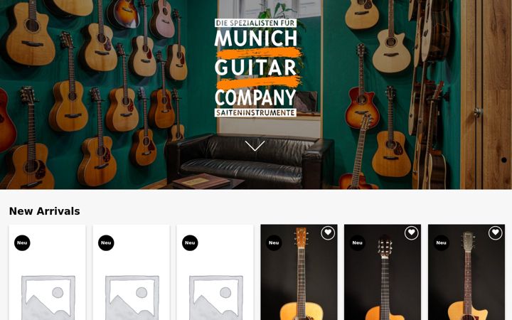 Screenshot of guitars.de