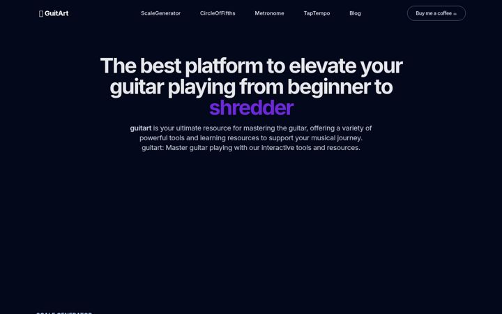 Screenshot of guitart.blog