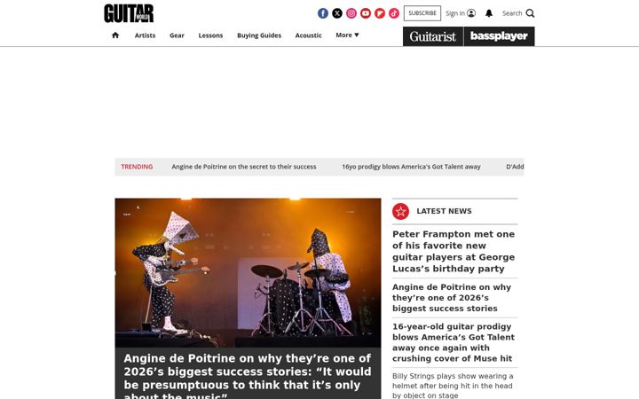 Screenshot of guitarworld.com