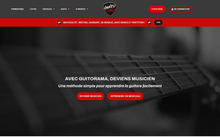 Screenshot of guitorama.com