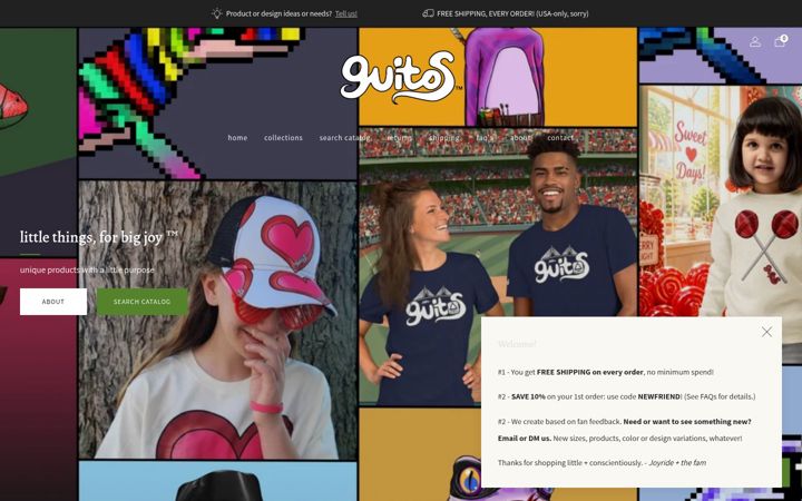 Screenshot of guitos.shop