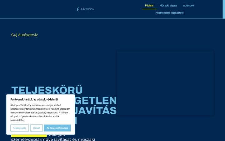 Screenshot of guj-autoszerviz.hu