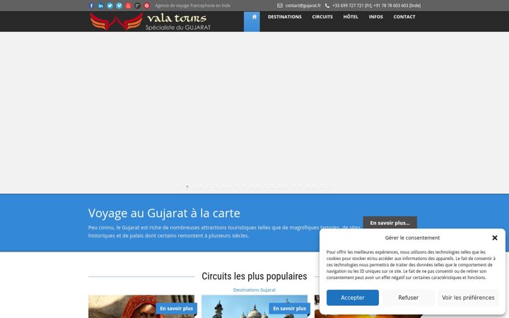 Screenshot of gujarat.fr