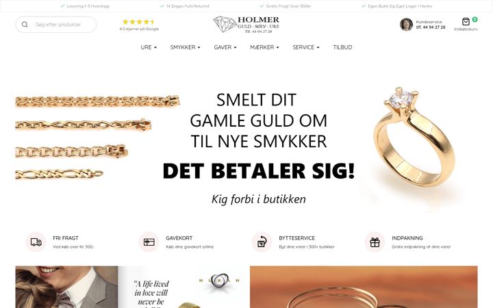 Screenshot of guldsmed-holmer.dk