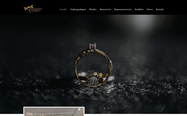Screenshot von guldsmeddomino.dk