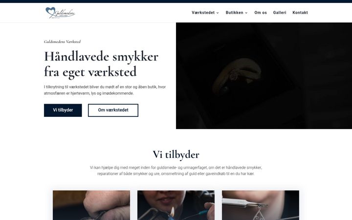 Screenshot of guldsmedensvaerksted.dk