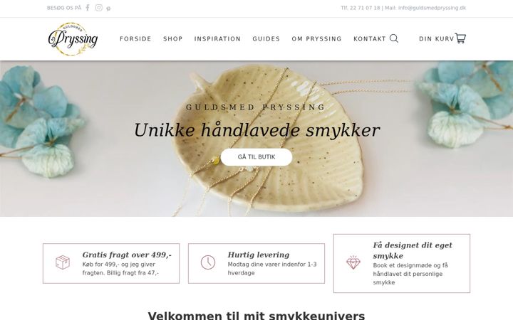 Screenshot of guldsmedpryssing.dk