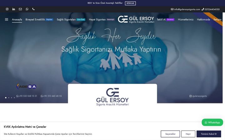 Ekrānuzņēmums no gulersoysigorta.com