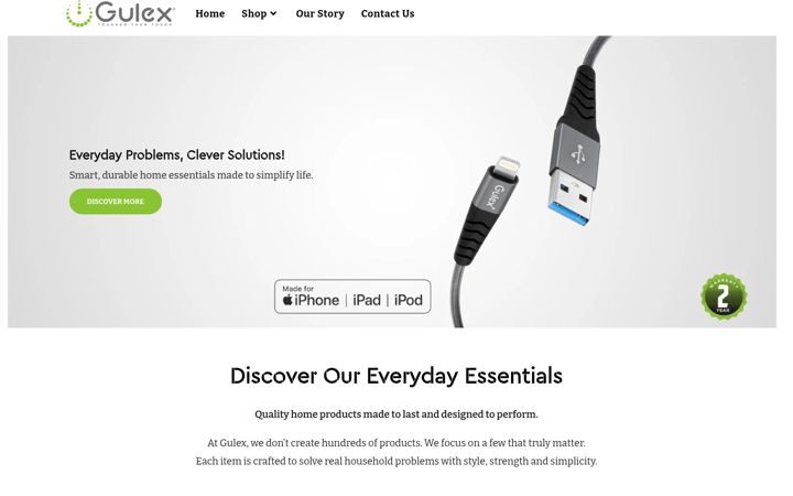 Screenshot of gulex.co.uk