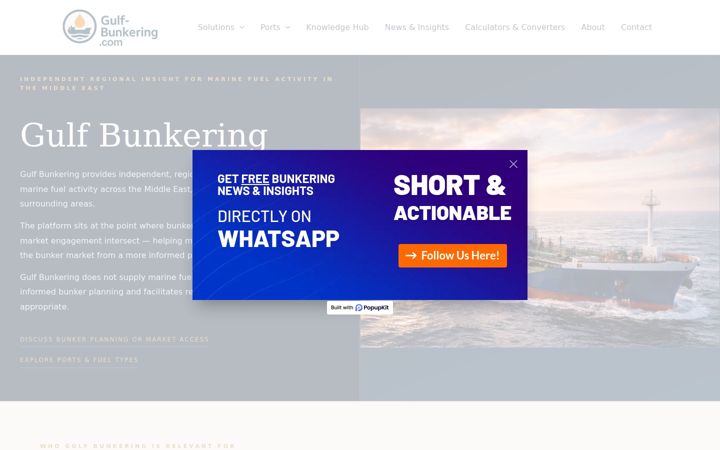 Ekrānuzņēmums no gulf-bunkering.com
