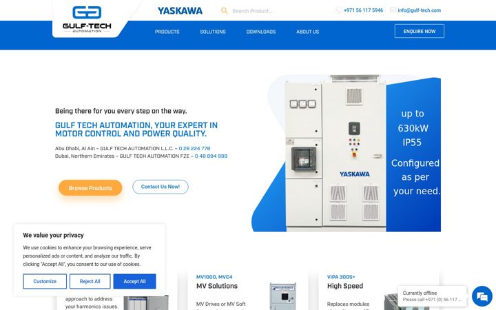 Ekrānuzņēmums no gulf-tech.com