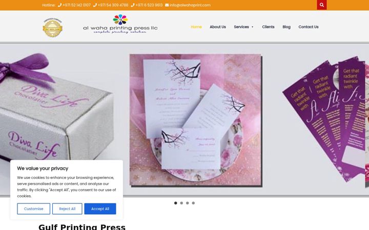Screenshot of gulfprintingpress.com