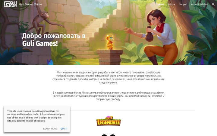 Screenshot of guli-games.com