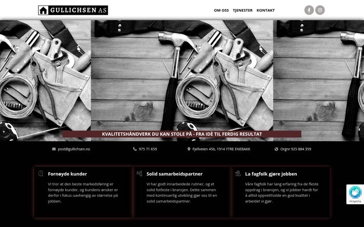Screenshot of gullichsen.no