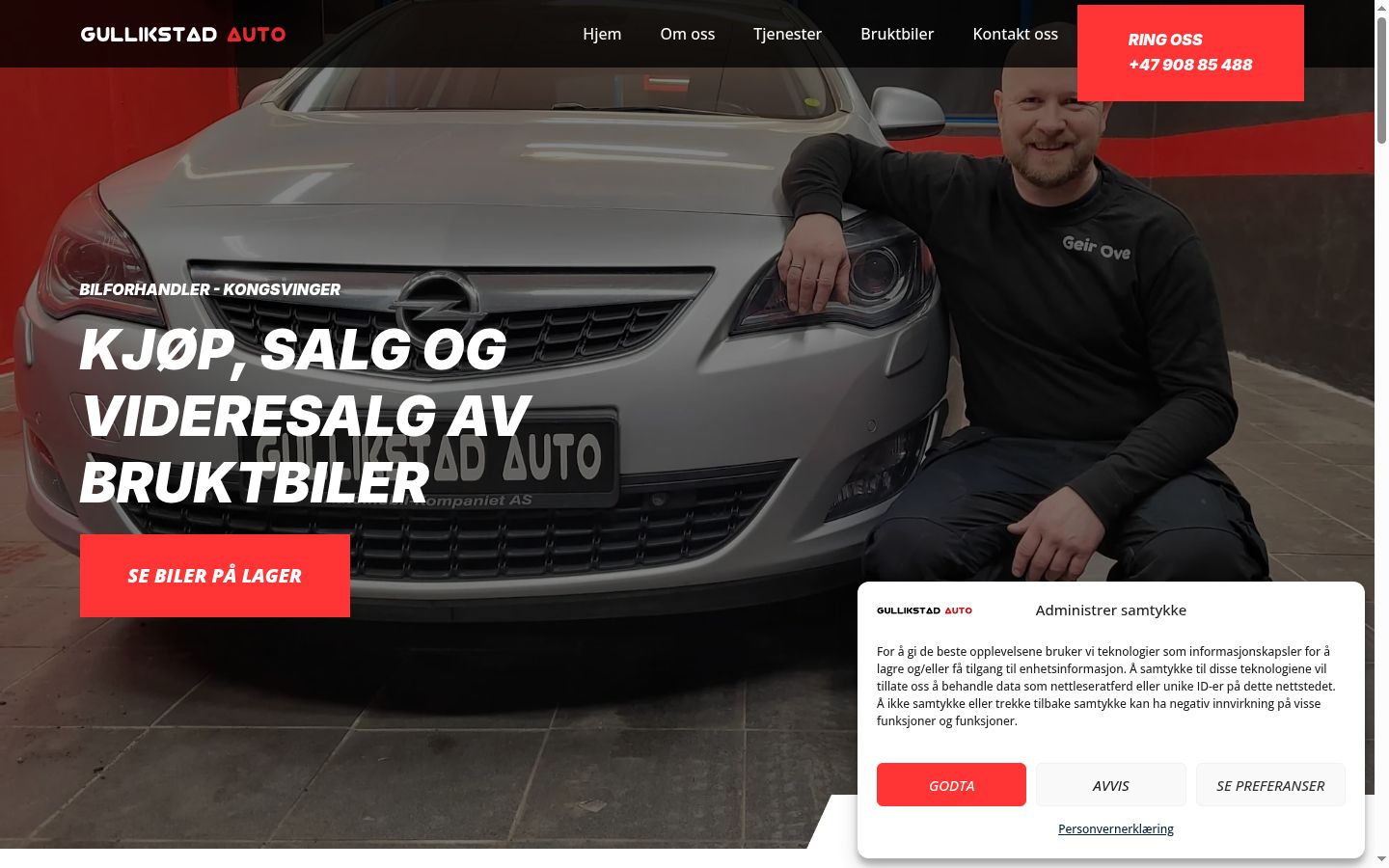 Ekrānuzņēmums ar piekrišanas baneri, kas tika rādīts pirms jebkādas mijiedarbības