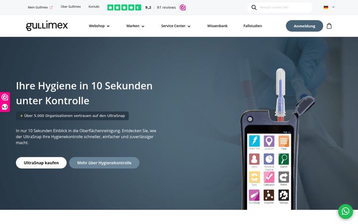 Screenshot of gullimex.de