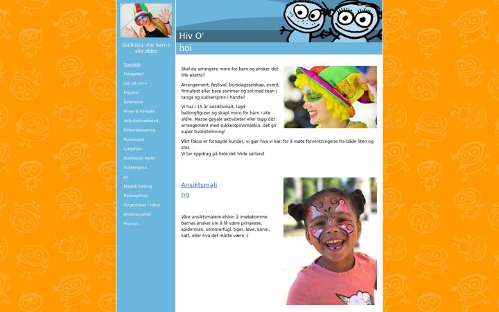 Screenshot of gullkista.no
