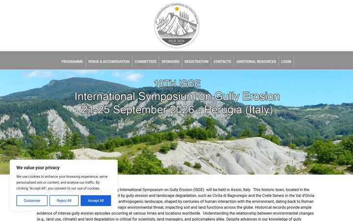 Screenshot of gullyerosion.com