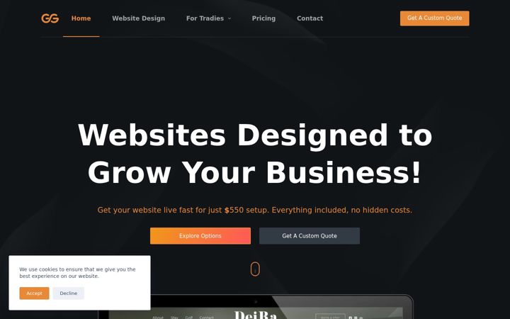 Screenshot of gulmiglow.com