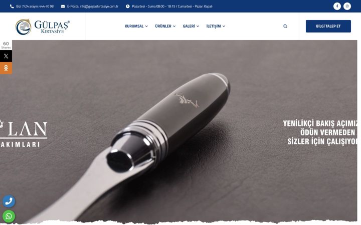 Screenshot of gulpaskirtasiye.com.tr